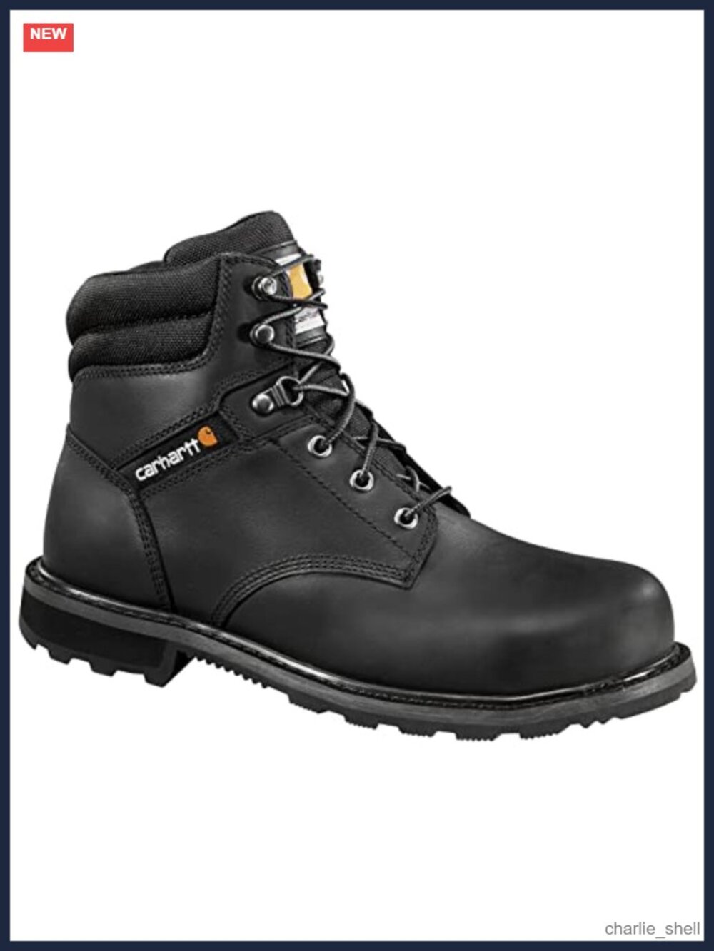 Steel Toe Work Boot 6" Leather Slip-Resistant Ankle Work Boot